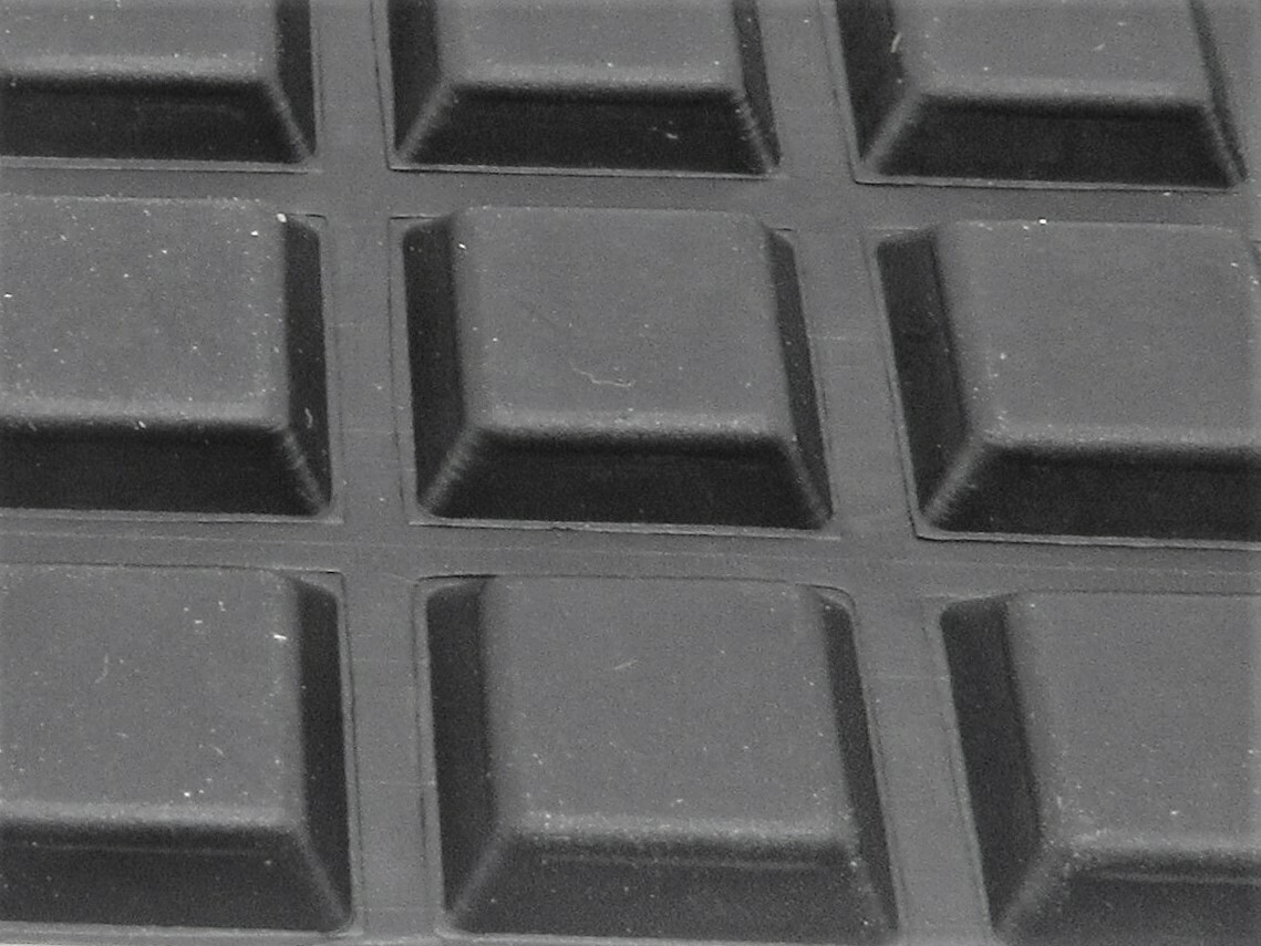 1/2″ Square x 1/8″ Silicone Rubber Feet 3M Adhesive 40 Pack Low Profile Pads