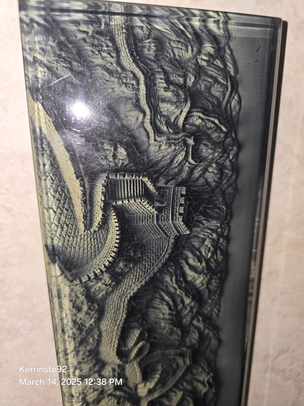 GREAT WALL OF CHINA SCENIC 3D ART STANDING PLAQUE MCM CHINESE DECOR 10″ X 4.5″