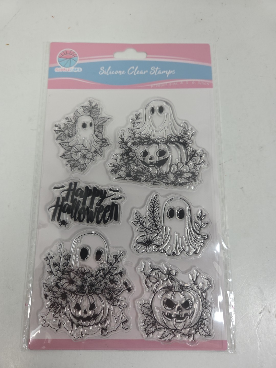 👻 🎃 Globleland Ghost, Pumpkins, Happy Halloween Silicone Stamps Halloween