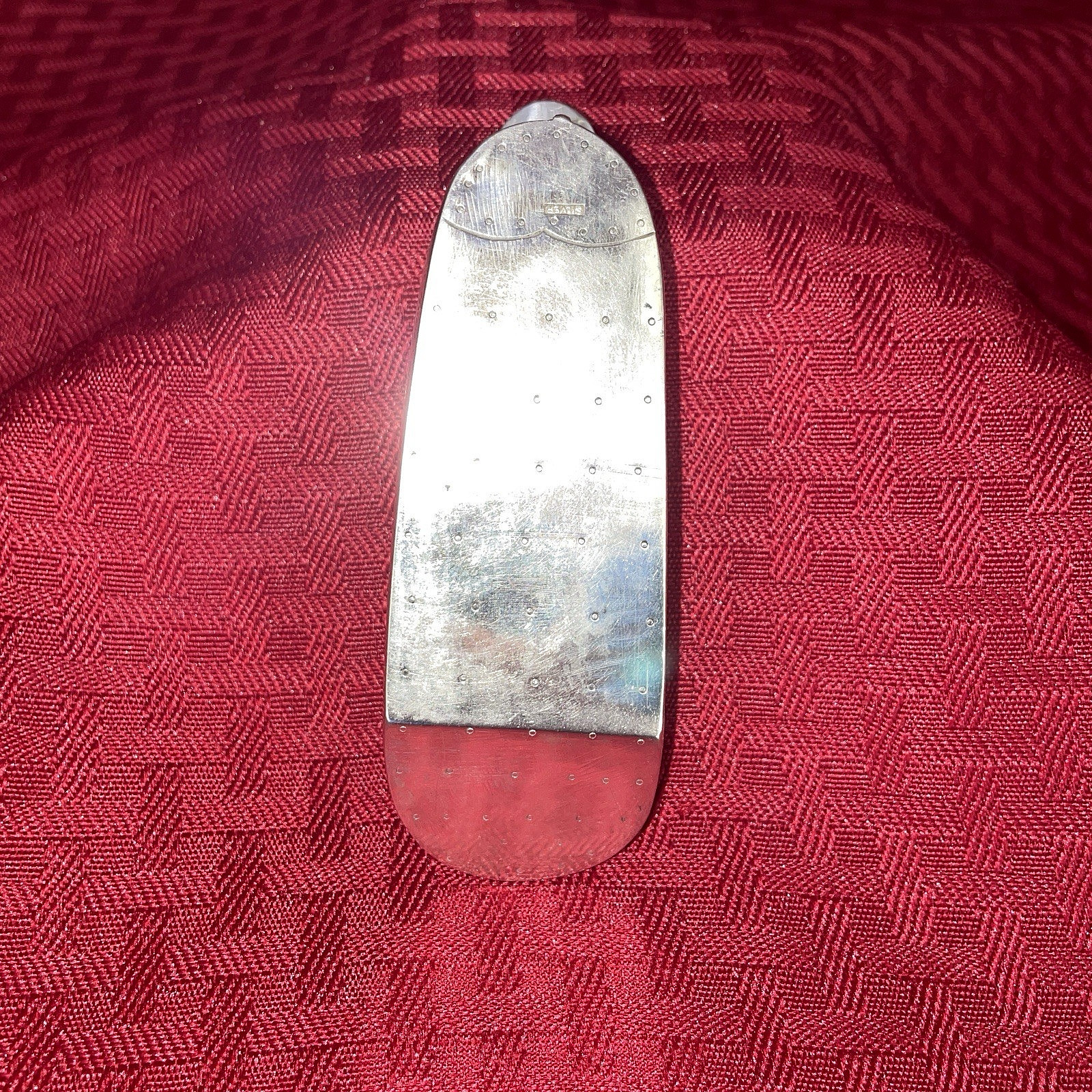 ANTIQUE CHINESE SILVER SHOE/SLIPPER PERSONAL ASHTRAY