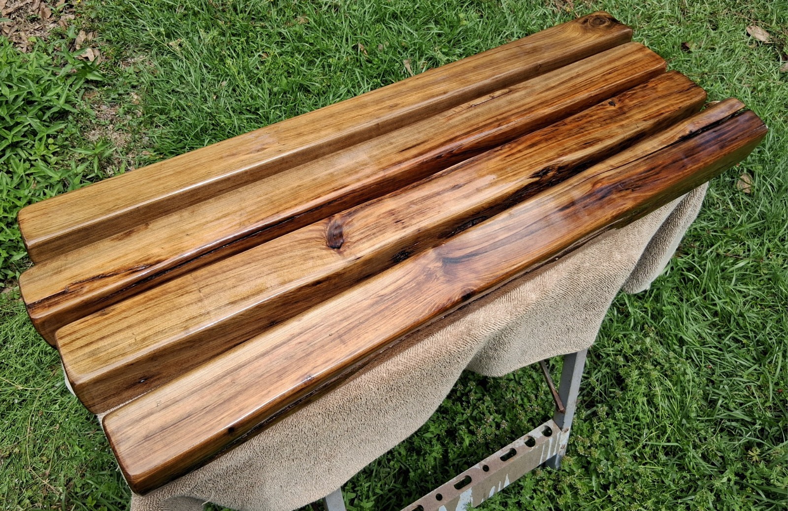 4 pc Finished Desk Table Legs 3″X3″X36″ Authentic Old Growth Sinker Cypress Wood