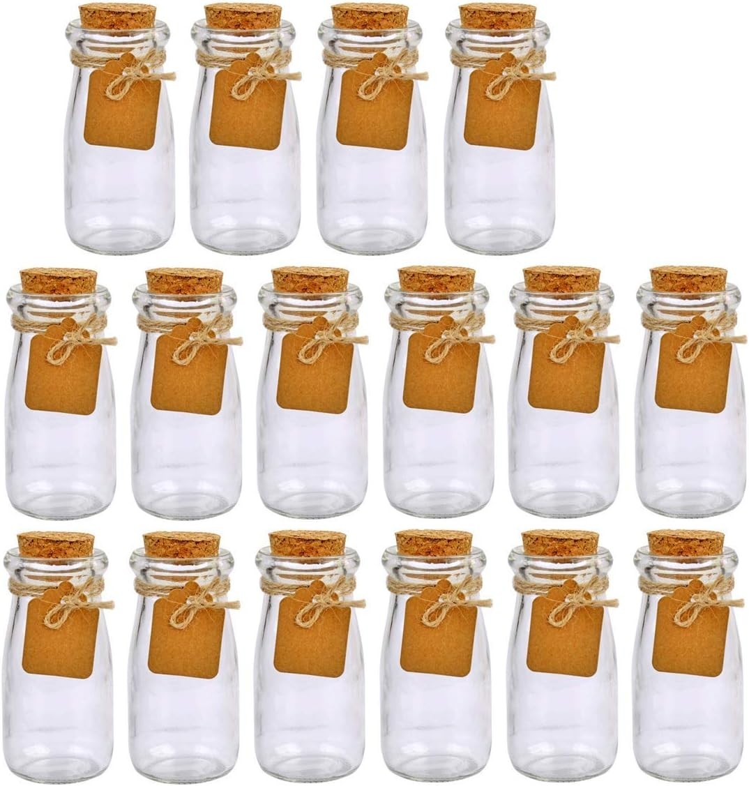 Small Apothecary Jars with Cork Lids – Set of 30