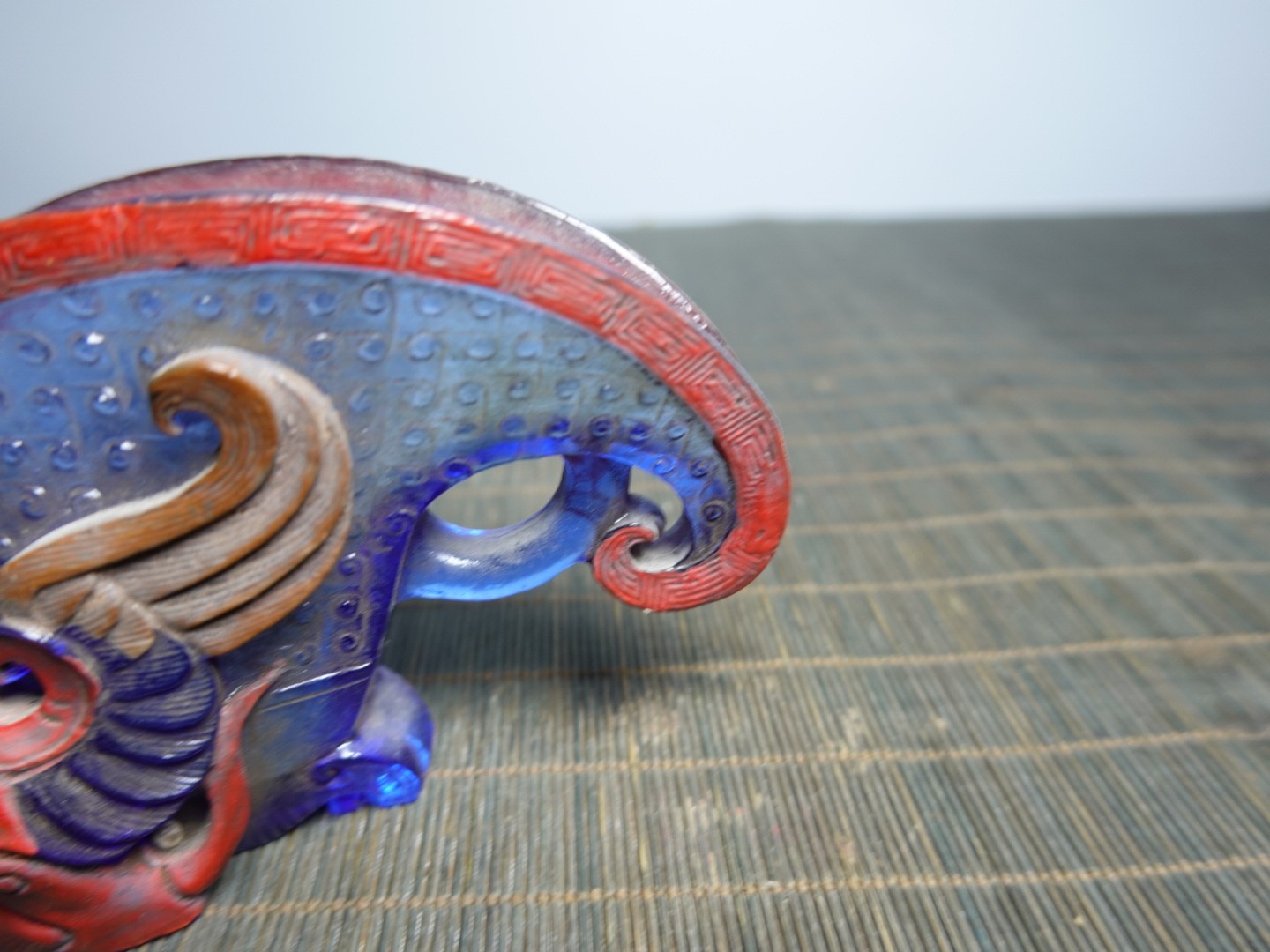 5.5″ Collect Old China Coloured Glaze Painted Dragon-shaped Gong Wine Vessel Cup