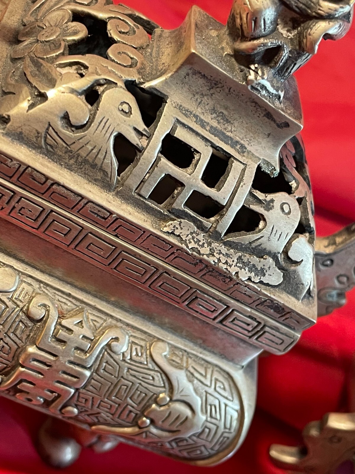 Old Chinese Bronze Incense Burner 2pcs
