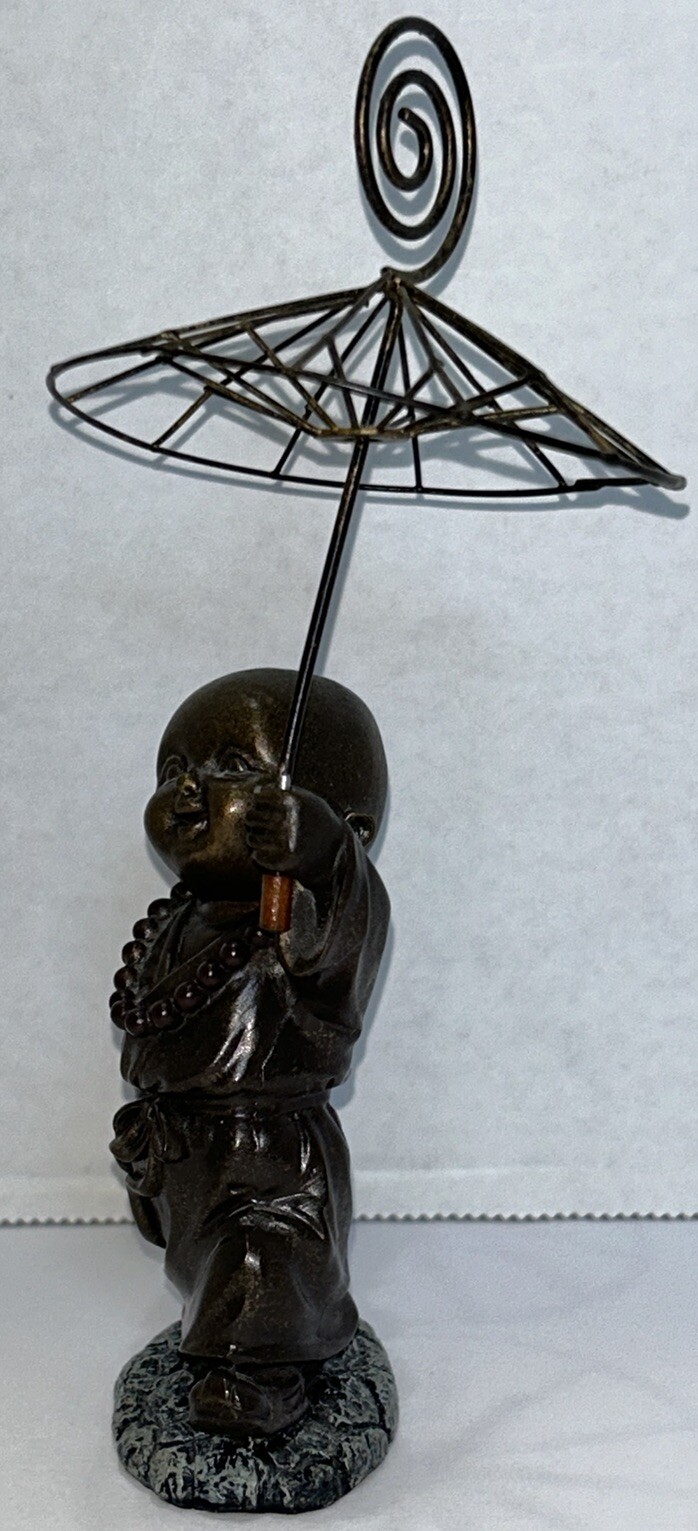 Brass Kid Monk Buddha Statue Zen Table Decor Statue