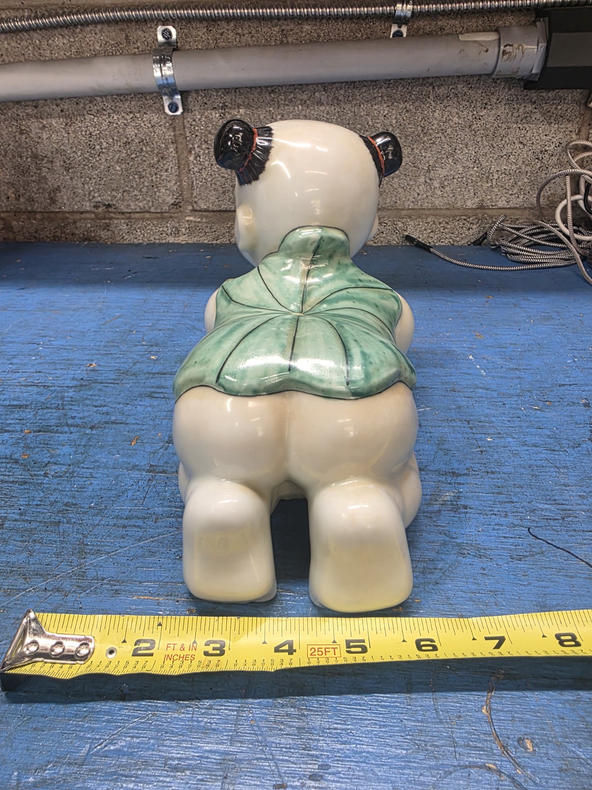 Maitland Smith Porcelain Chinese Boy Opium Pillow/Headrest Hand Painted