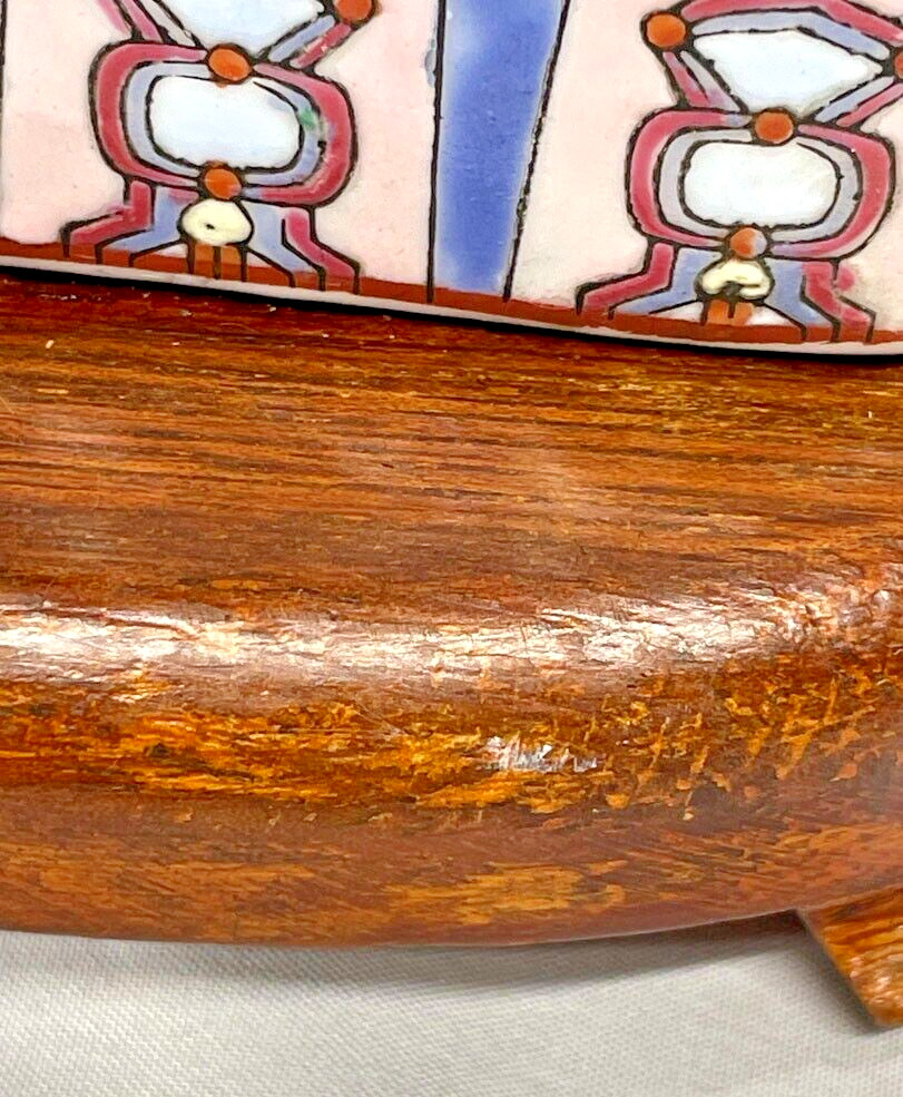 Chinese Rose Mandarin Moon Flask Lamp Double Handle Gold Painted Elephant Heads