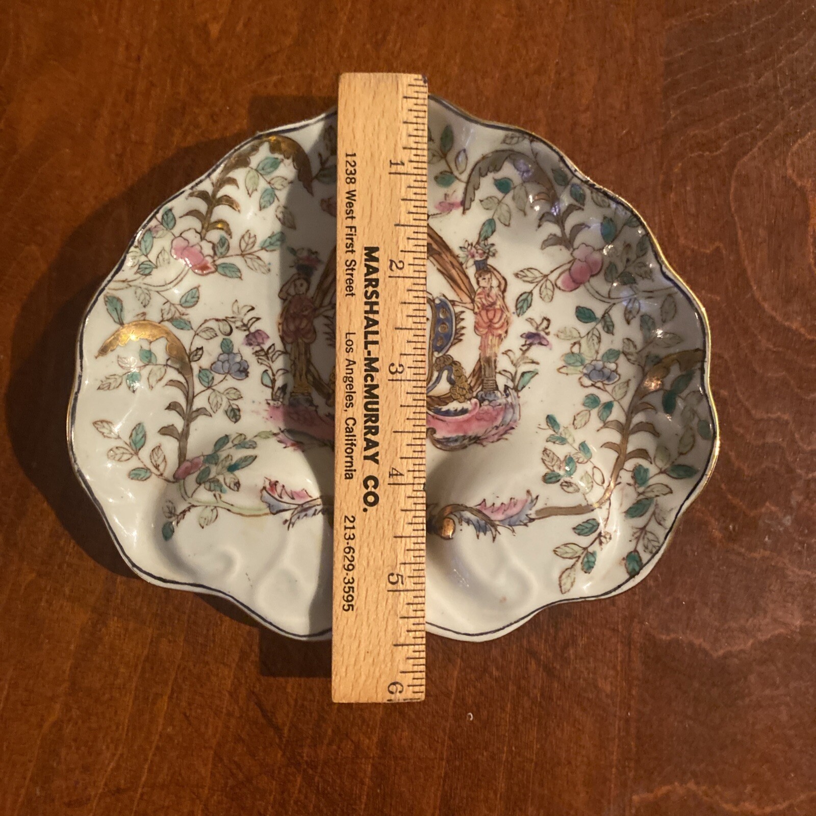 Antique Yong Sheng Armory Trinket Dish Serving Plate Card Tray