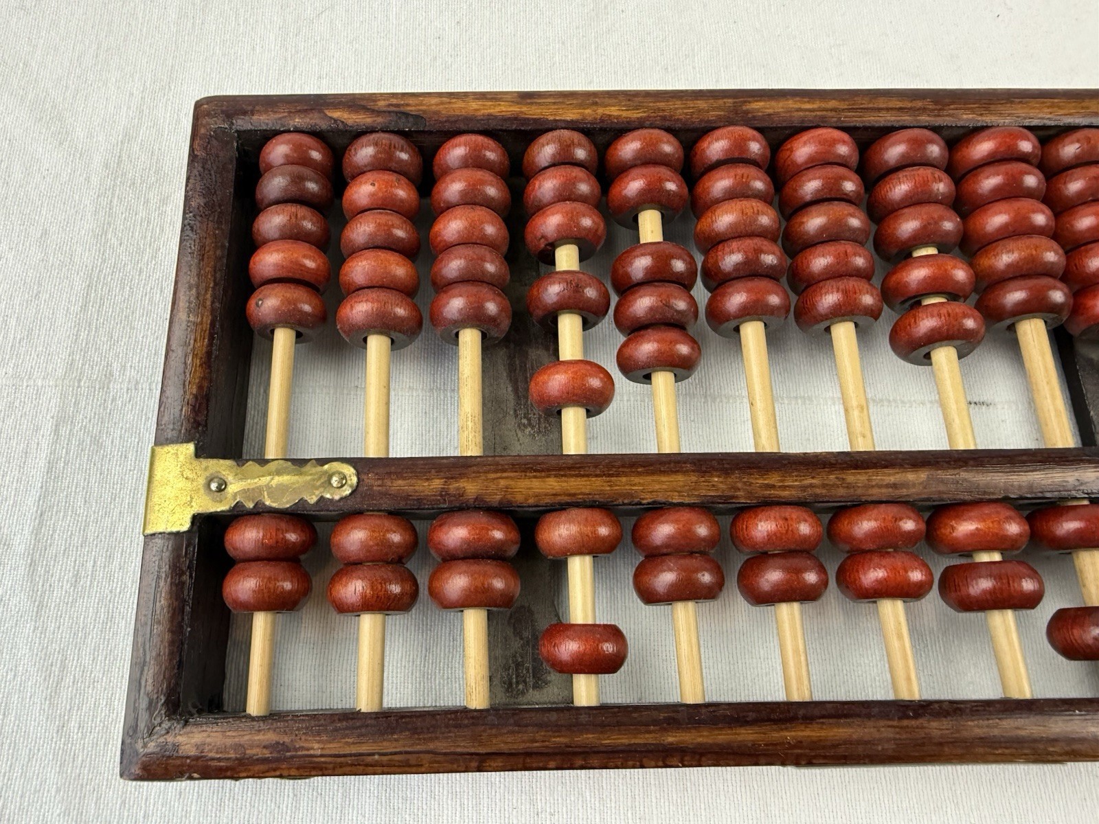 Chinese Abacus Diamond Brand – Cherry Color Wood Brass Adornment