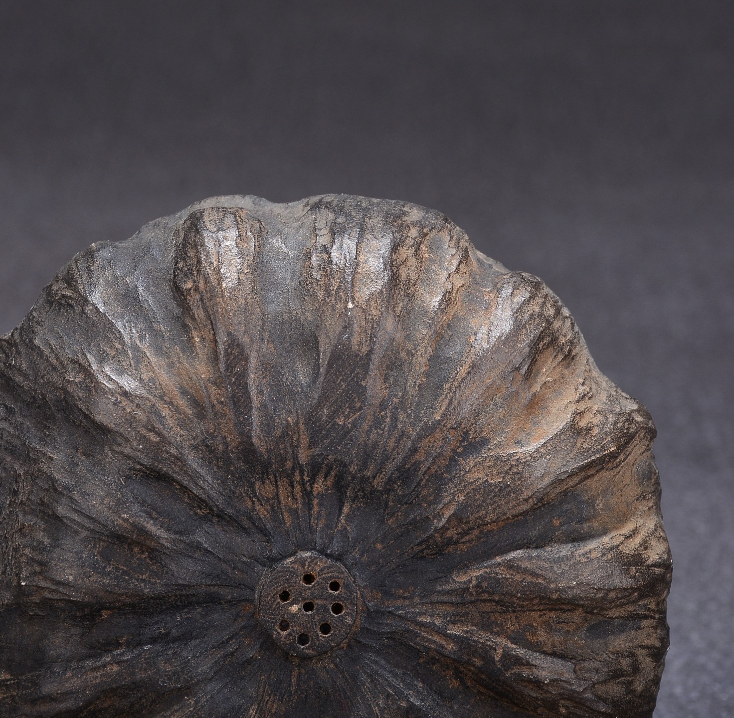 4.5″ Collect Chinese Duan Stone Hand-Carved “Lotus Pod” Design Inkstone