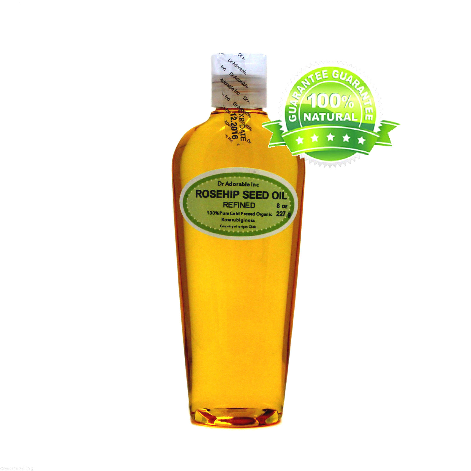 ORGANIC ROSEHIP SEED OIL REFINED 100 % PURE COLD PRESSED 2 oz -UP TO 7 lb