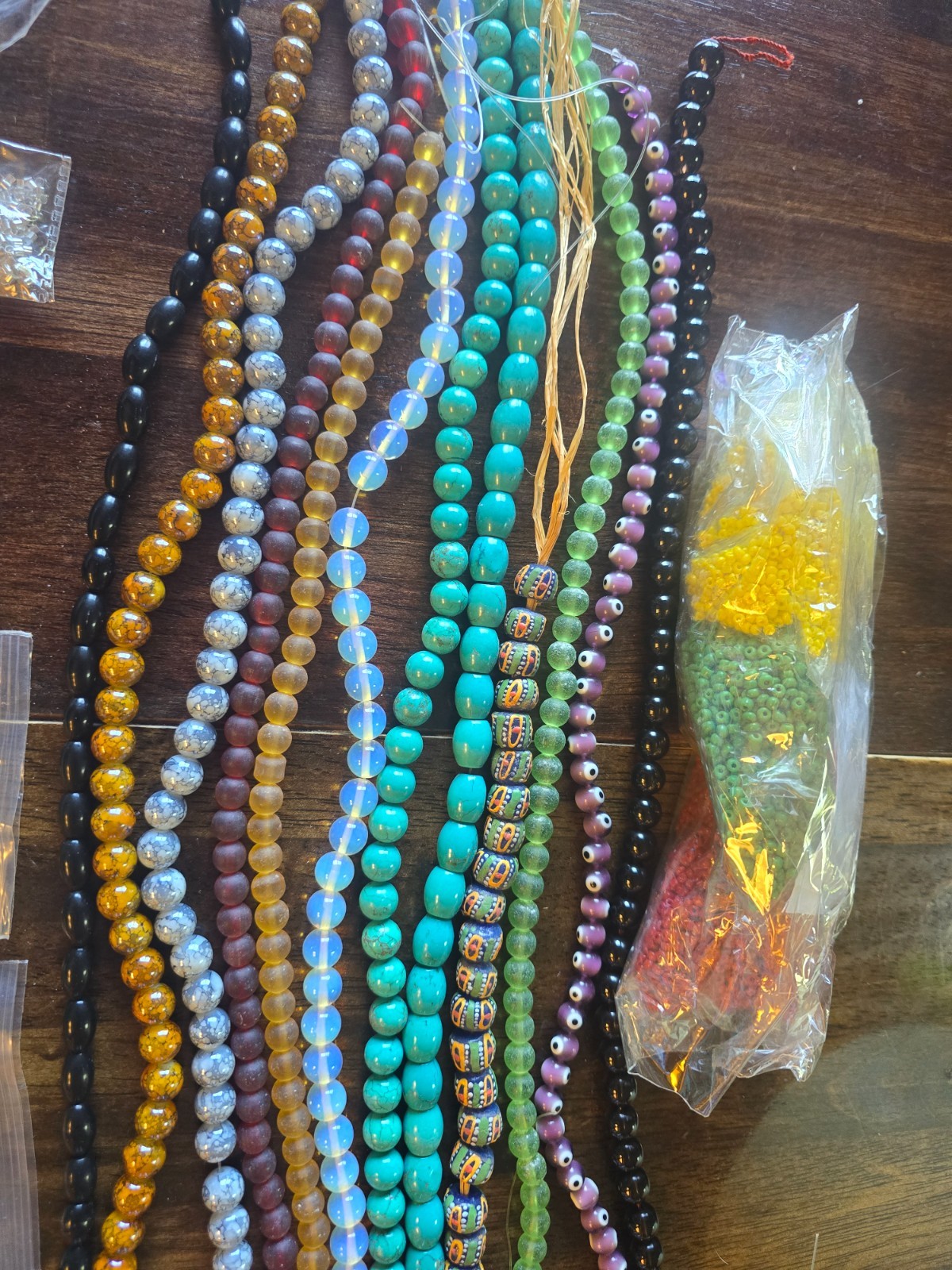Lot Of Handmade & Czech Glass Beads and Misc For Jewelry Making Craft DIY