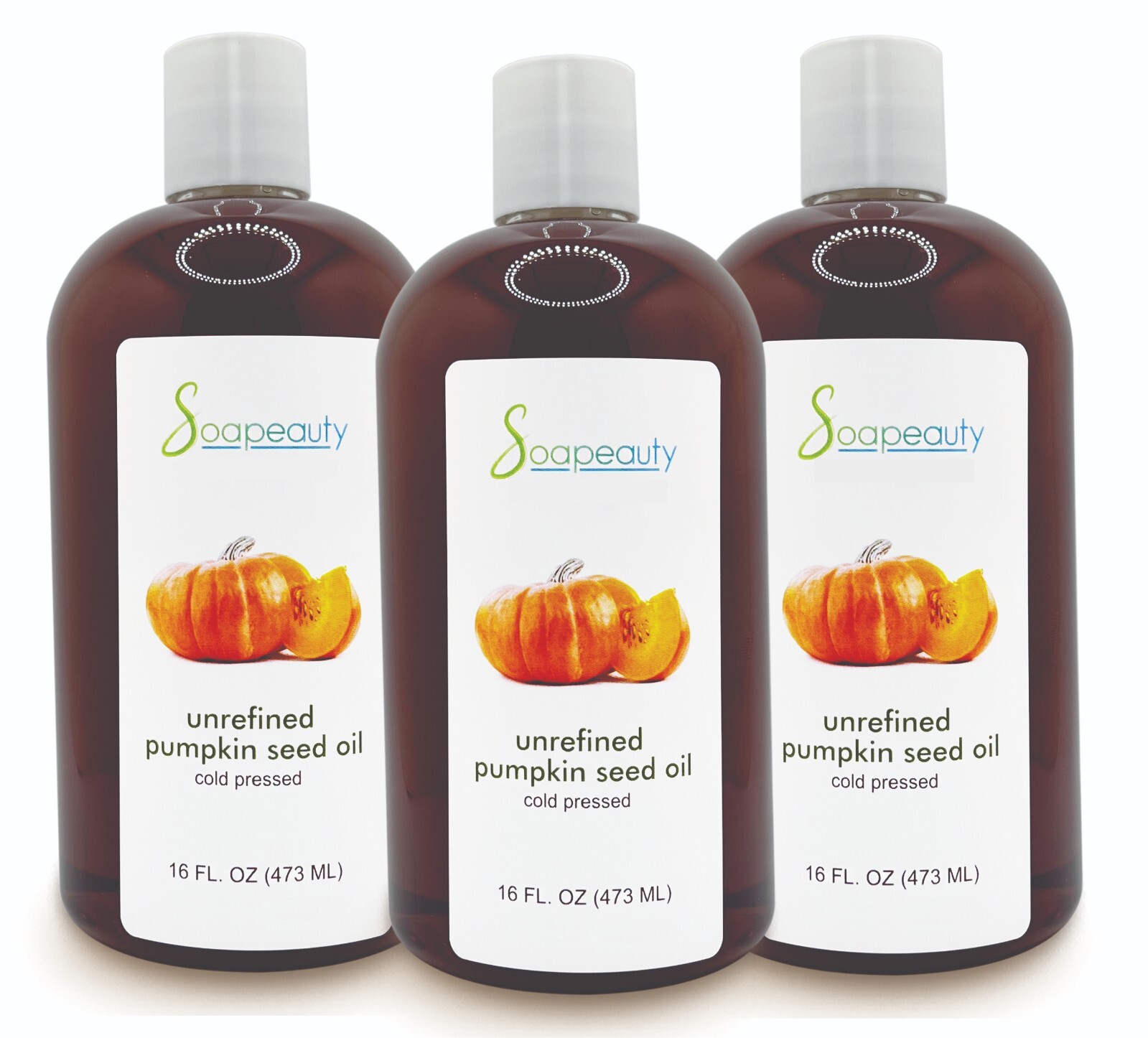 PUMPKIN SEED OIL UNREFINED NATURAL CARRIER COLD PRESSED VIRGIN 48 OZ (3 X 16 OZ)
