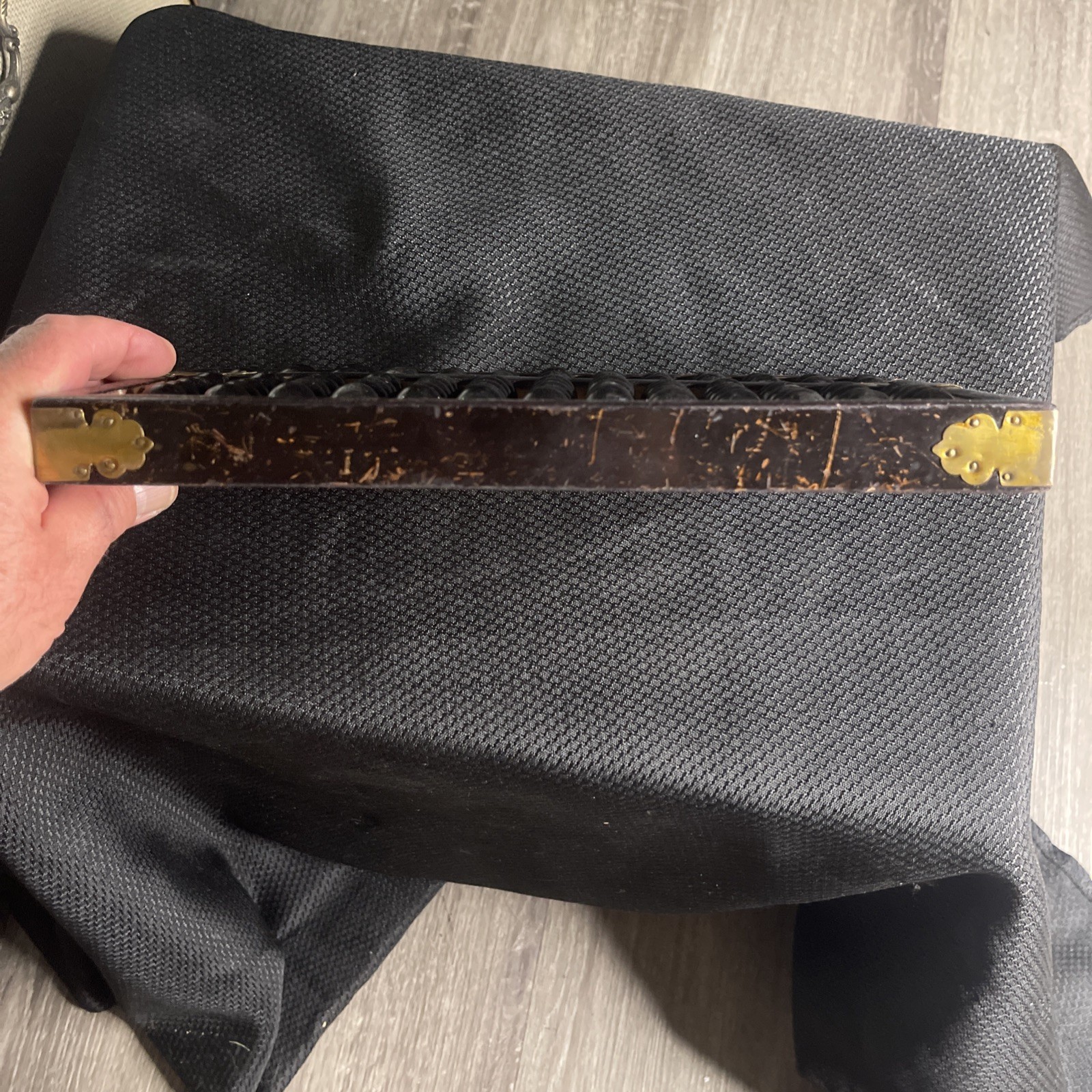Vintage Lotus Flower Brand Chinese Wood Abacus 13 Rows 91 Beads
