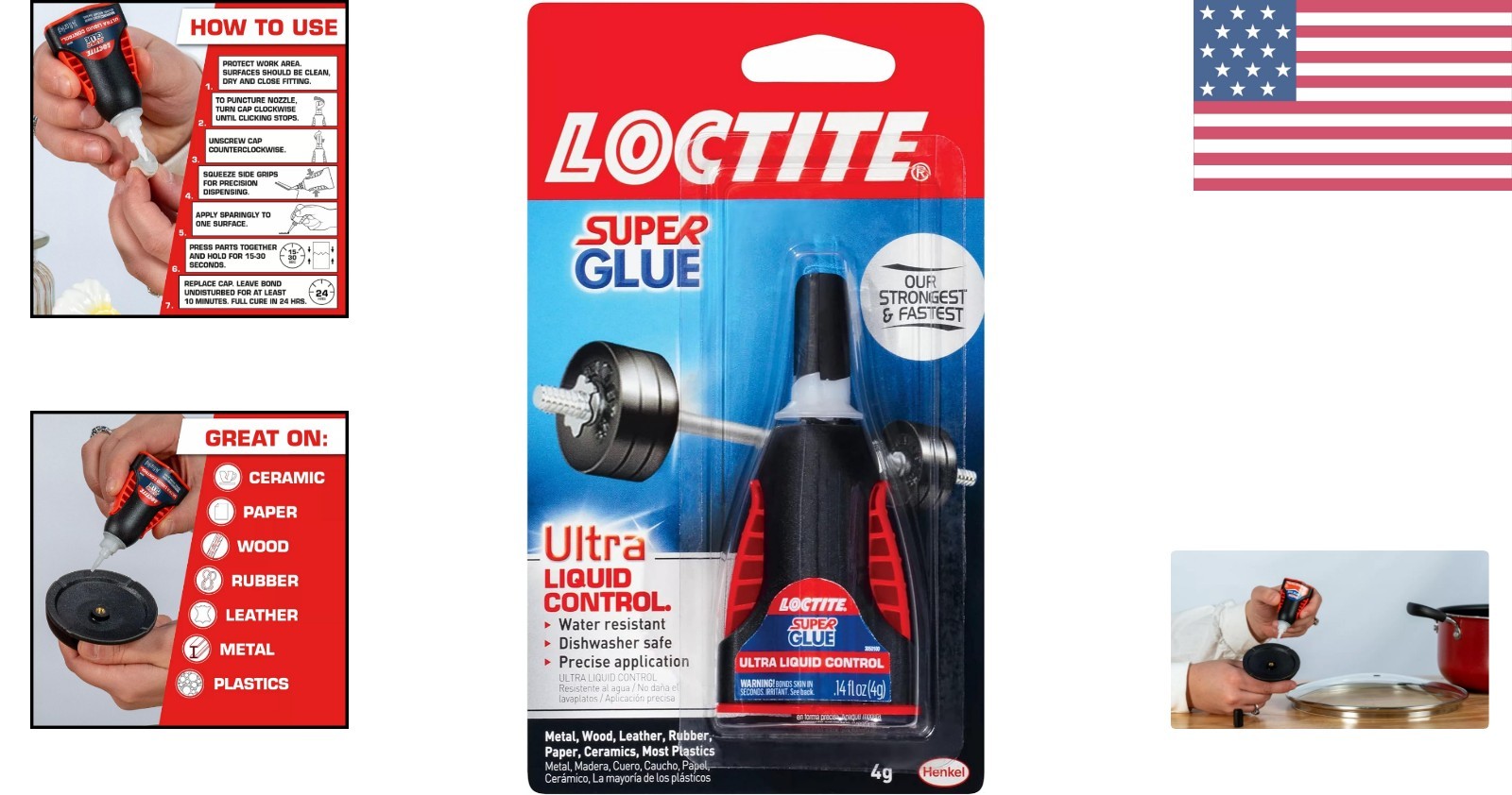 Super Glue Ultra Liquid Control – 0.14 oz Clear Repair Formula for All Surfaces