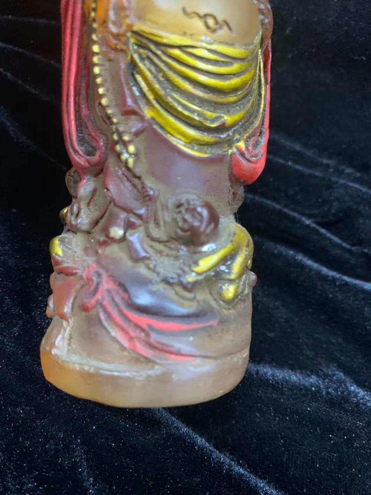 Wonderful Pure Chinese Old Coloured Glaze Hand Made *Happy Monk* Bottle !!!