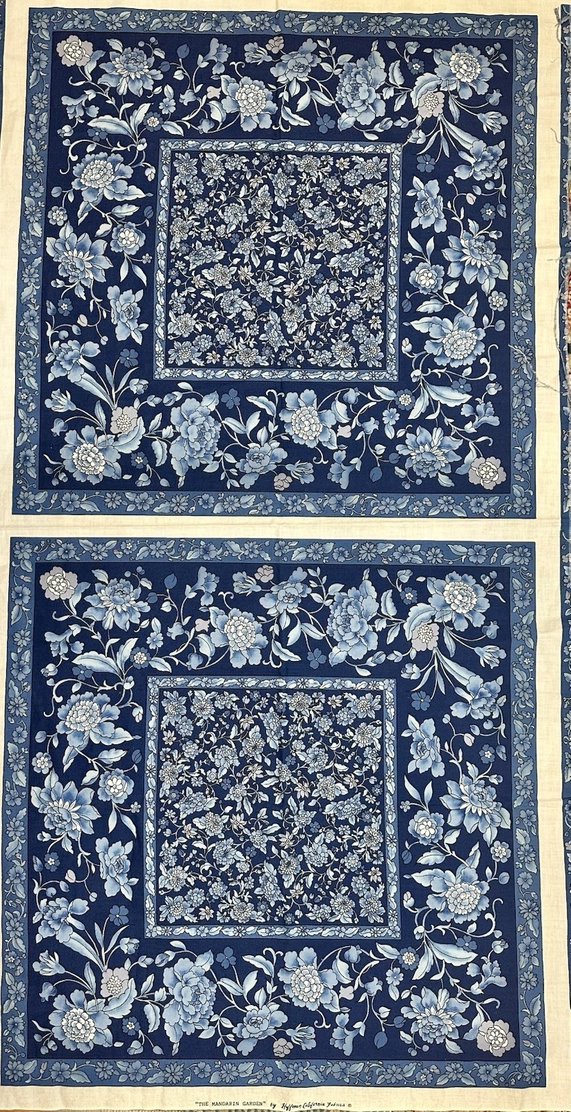 The Mandarin Garden Pillow Quilt Panel 22×43 by Hoffman California Fabrics