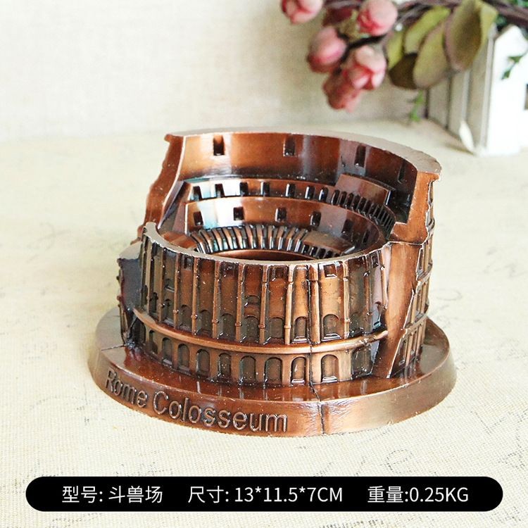 Ancient Roman Colosseum Model Ashtray Landmark Home Decor Display Souvenir