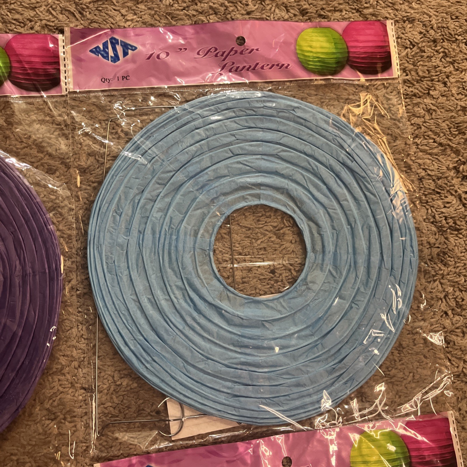 Chinese Paper Lanterns Lot of 6 Colored Preparation 10″ inch Decorative NST