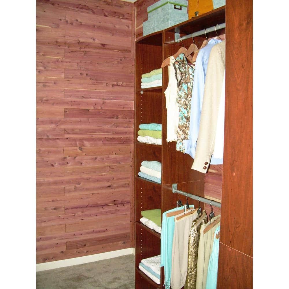 Aromatic Cedar Shiplap Planks Wall Closet Liner 15 Sq Ft Natural Wood Scent