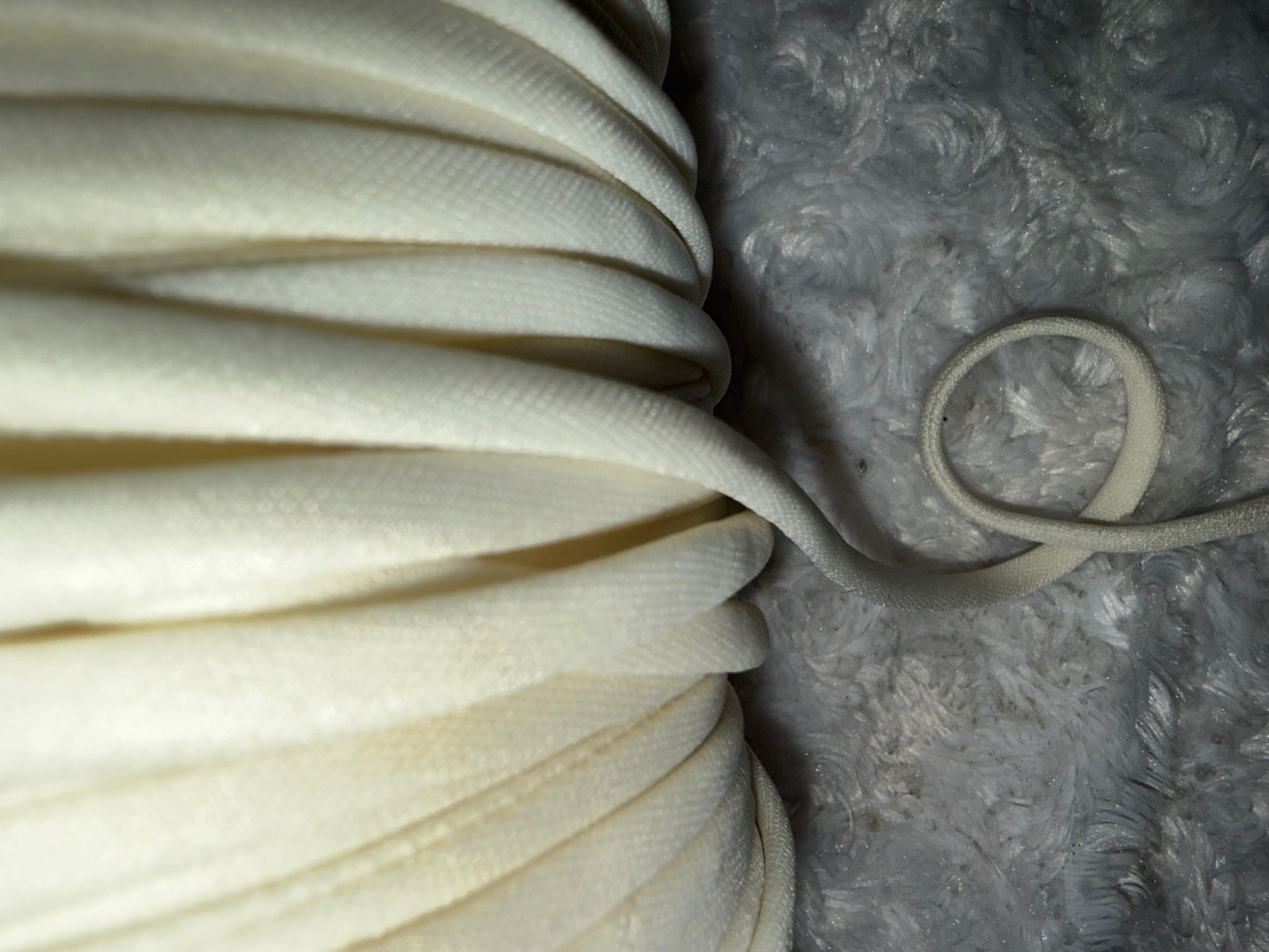 10 yards Cream ivory Spaghetti Strap Tube hollow soft non Stretch Cord 1/4″