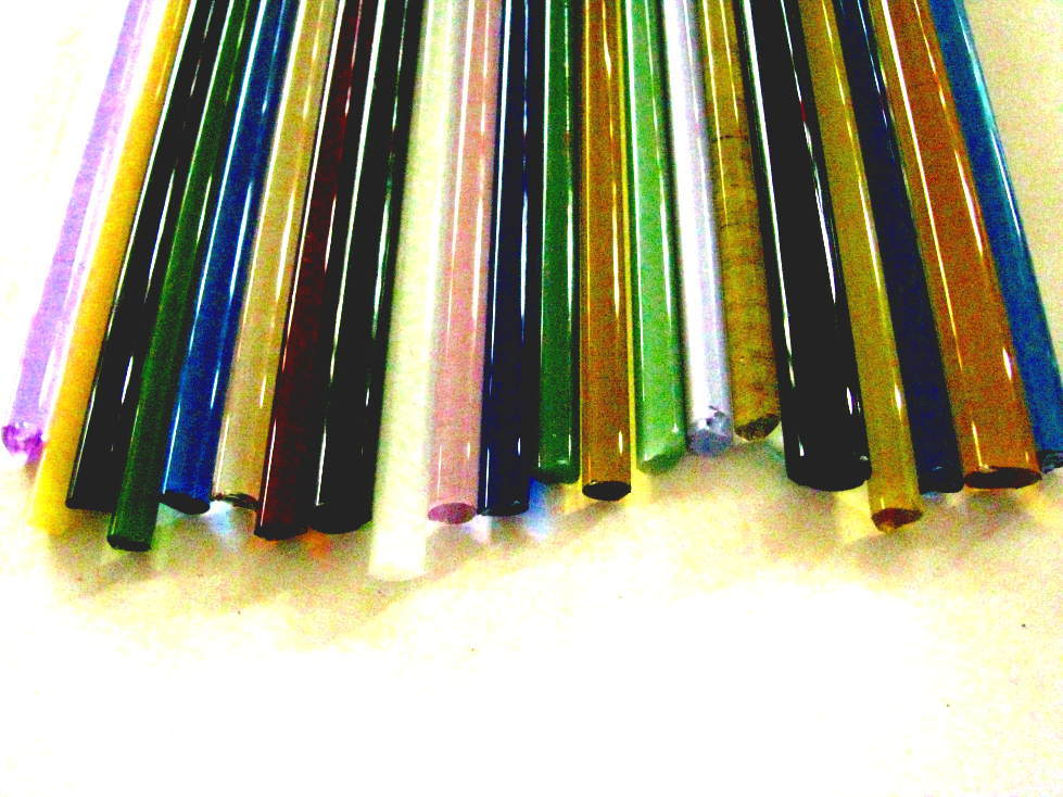 Devardi Glass COE 33 Boro 3 lbs Assorted Borosilicate Rods Lampworking, Blowing