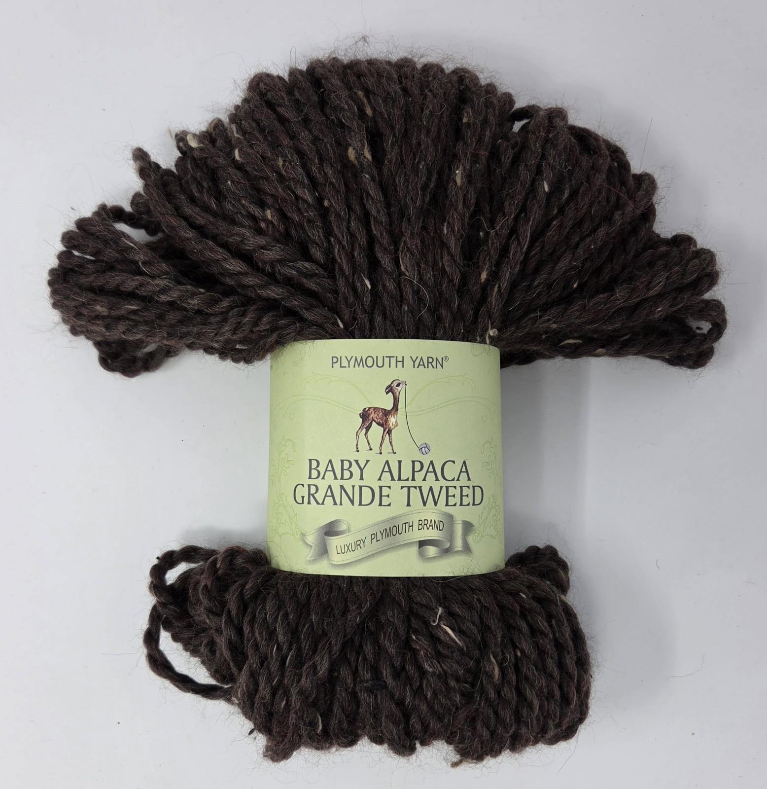 Plymouth Yarn BABY ALPACA GRAND TWEED (1 Hank) #721 BROWN – 110 Yds – NEW