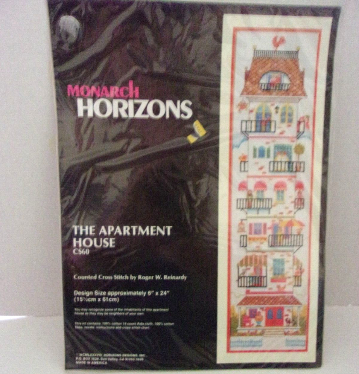 Monarch Horizons Counted Cross Stitch Kit CS 60 The Apartment House 1988