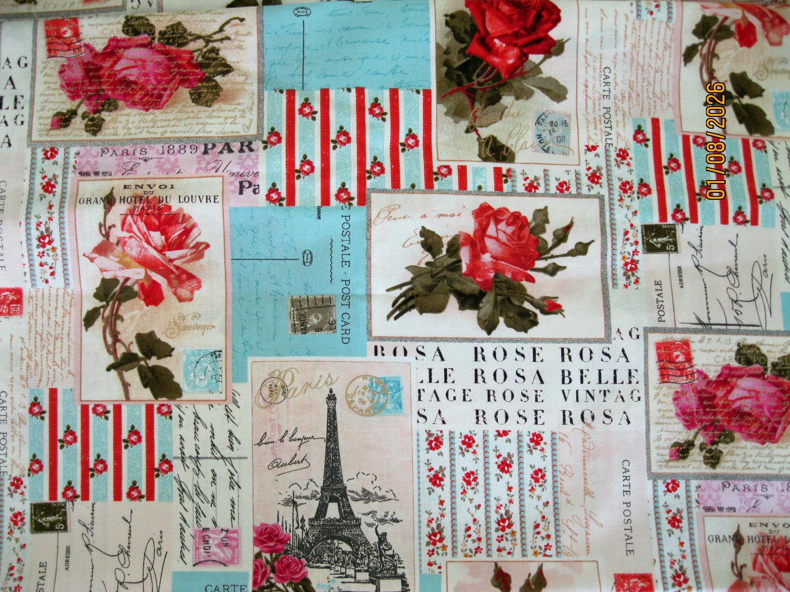 Buttercream from Joann Fabrics roses and The Eiffel Tower