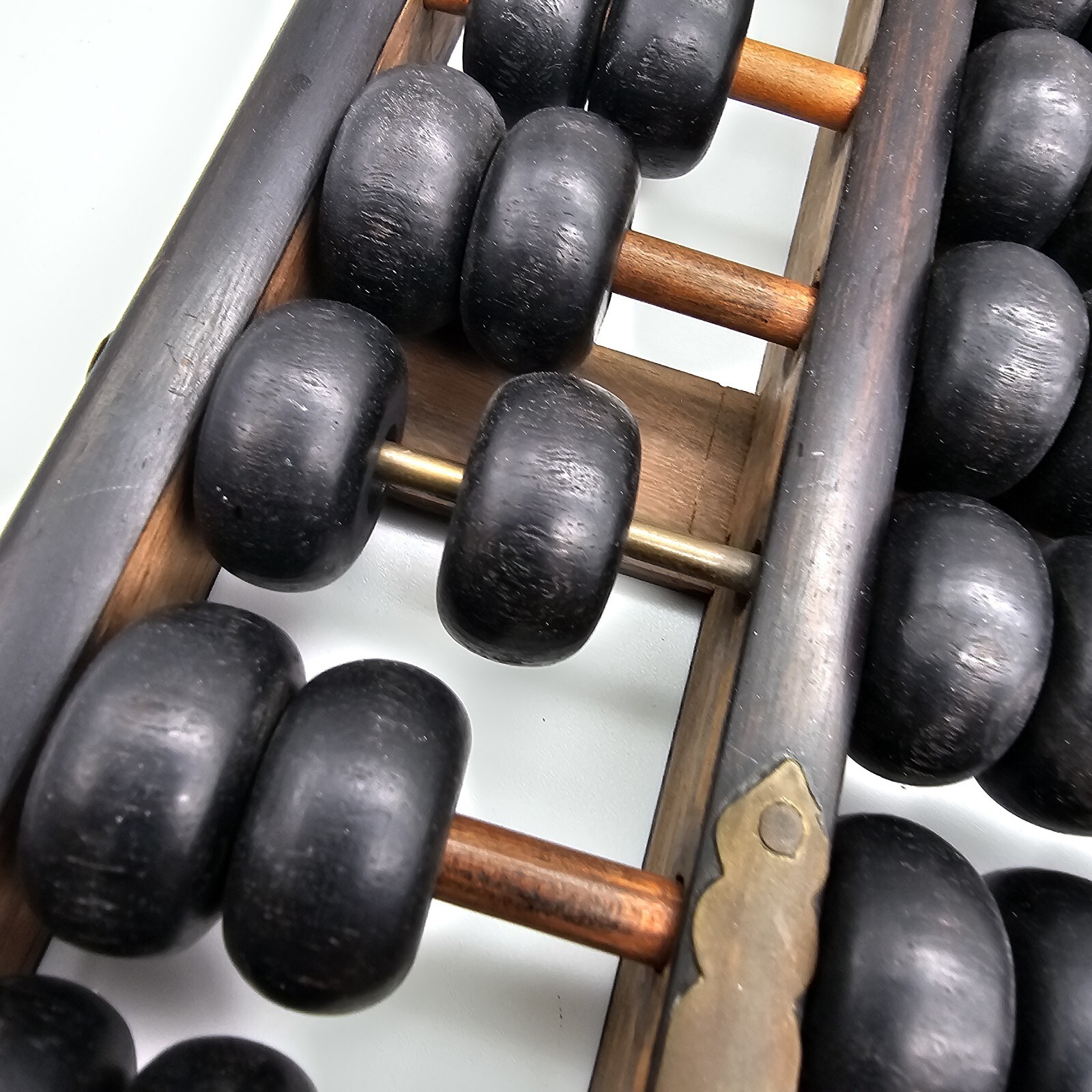 Vintage Wood & Brass Abacus Lot Of 2