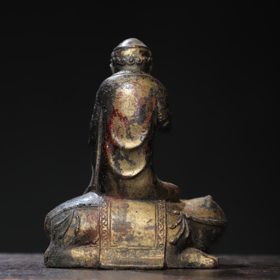 Bronze and gold [Arhat] Buddha statue