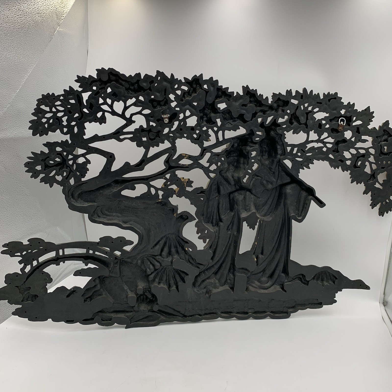Vintage MCM Burwood 1973 Large Wall Art Japanese Asian Bonsai 37 X 22″ Gift EUC