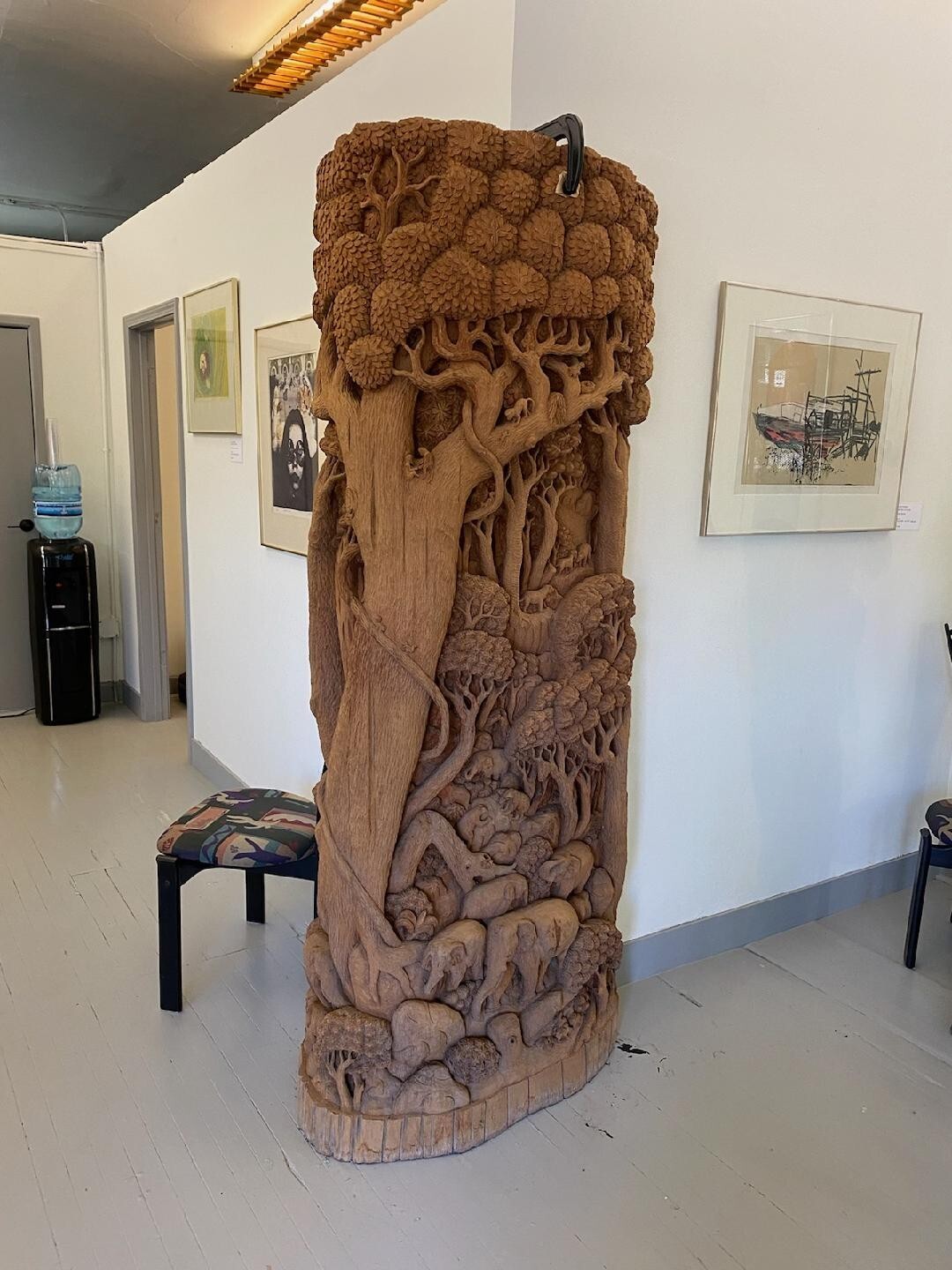 Vintage Hand Carved Thai Tree Trunk
