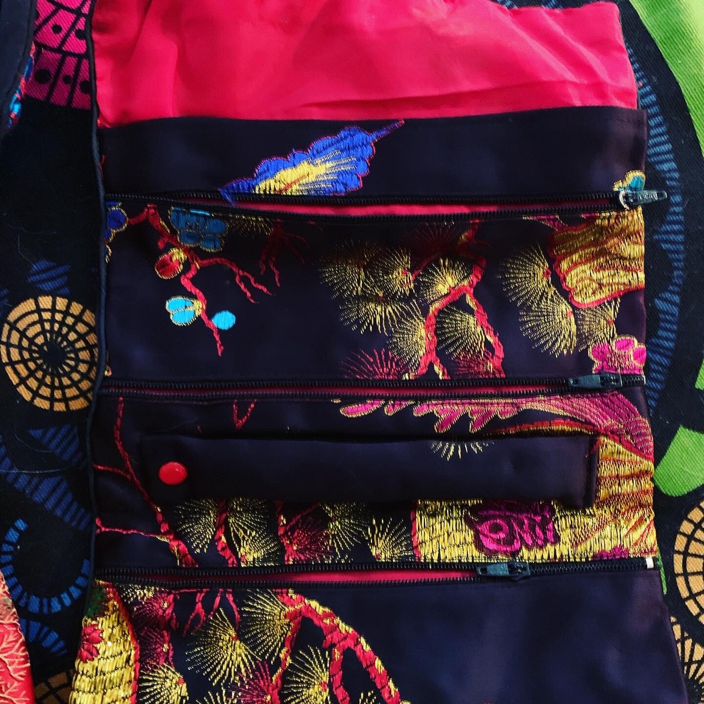 Vintage Lot 1980’s Asian Bag Lot Of 3 Red Black Blue Retail: $68
