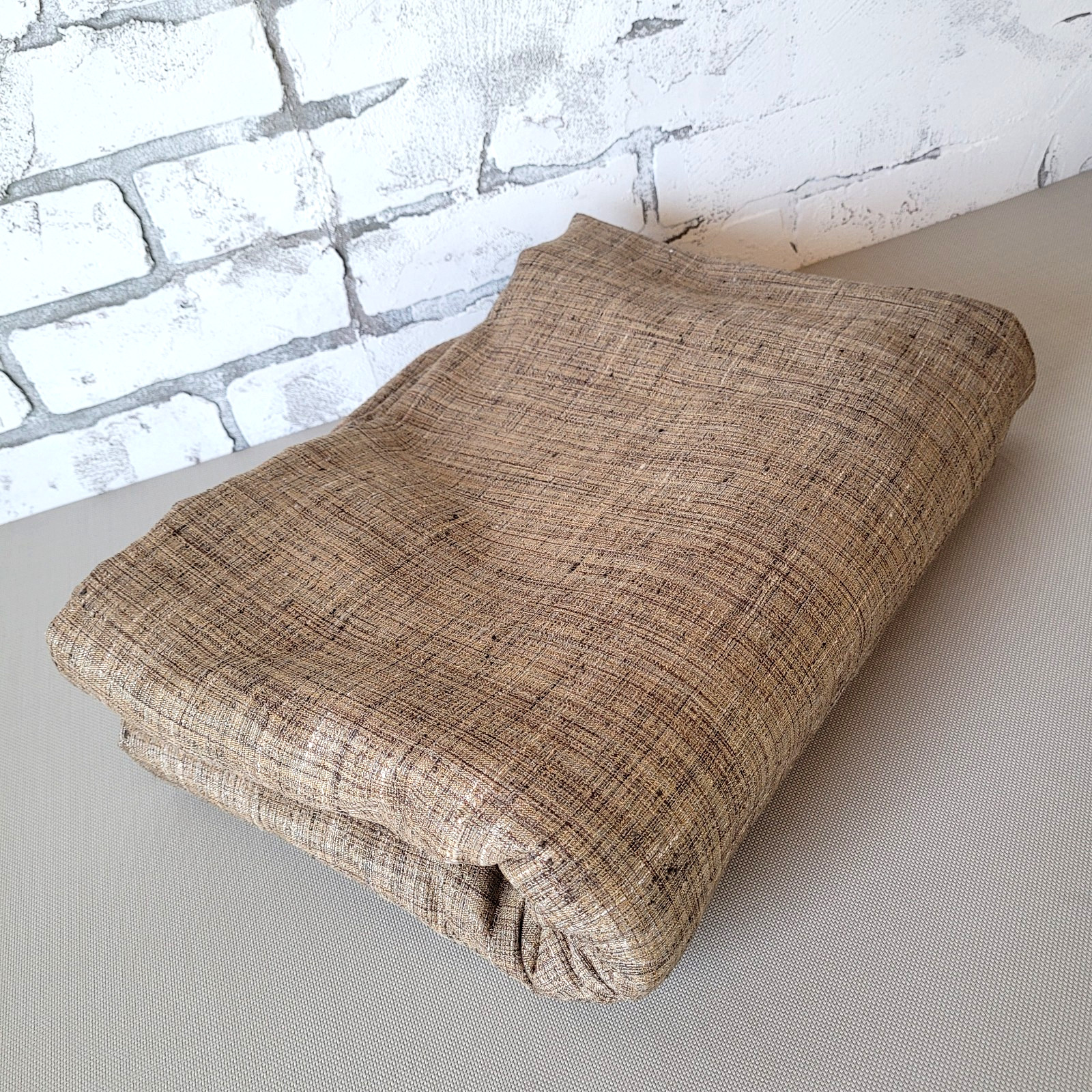 5 Yard Fabricut Sayzed Cocoon Fabric Drapery Bedding 118″ Wide Textured Brown