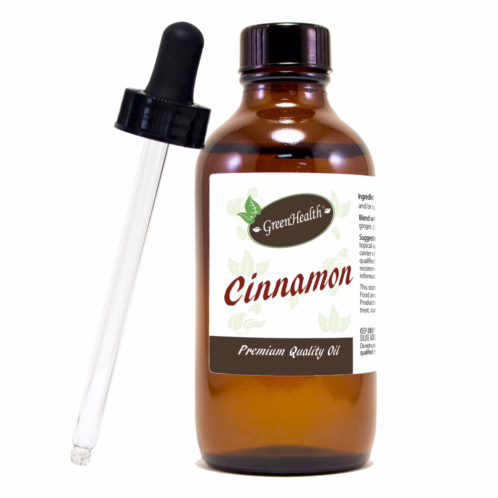 4 fl oz Premium Quality Cinnamon Oil in Amber Glass Bottle w/ Glass Dropper