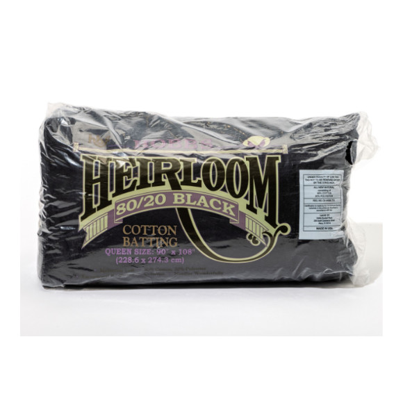 Hobbs Batting Heirloom Premium 80/20 Cotton/Poly Blend 120″ X 120″ King Size BLK