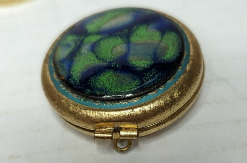 5 Pcs. Of Vintage Used Chinese Brass & Decorated Lidded Boxes Trinket