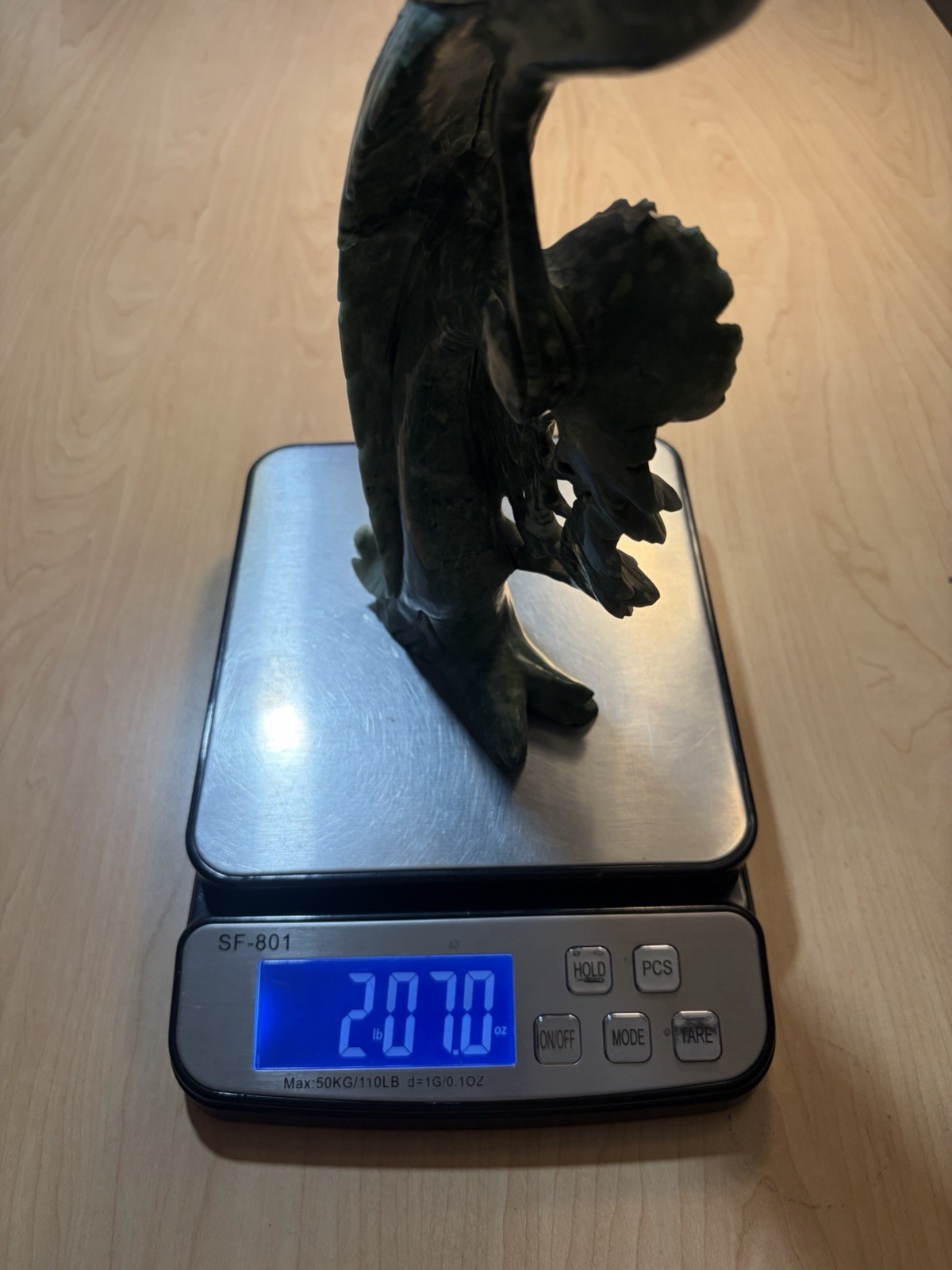 Chinese Export Jade Sculptures Phoenix Bird Peacock Jadeite Nephrite
