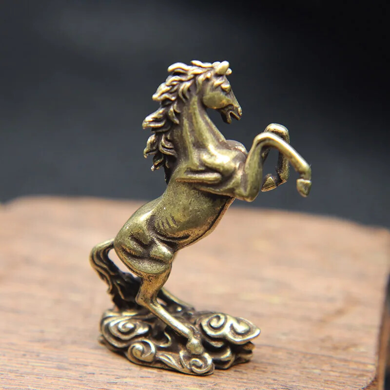Pure Copper Solid Ornament Vintage Brass Luck Statue Miniatures Figurines Craft
