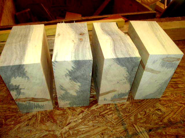 FOUR KILN DRIED BOXELDER BOWL BLANKS LATHE TURNING WOOD LUMBER 6″ X 6″ X 3″