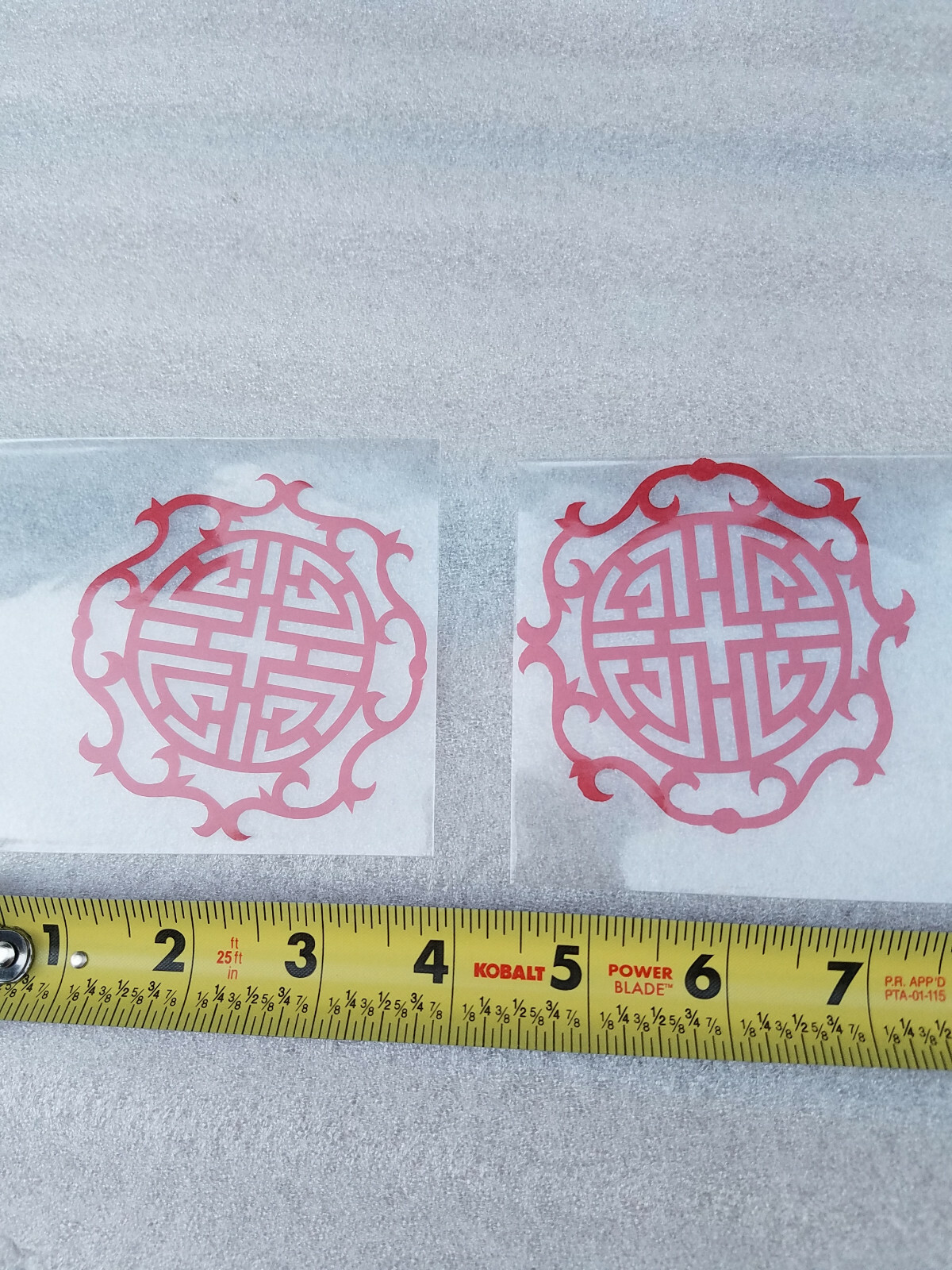 Set x 4pcs: Chinese Scissor Paper Cut Outs Craft Art Bamboo Circle Bagua Crest