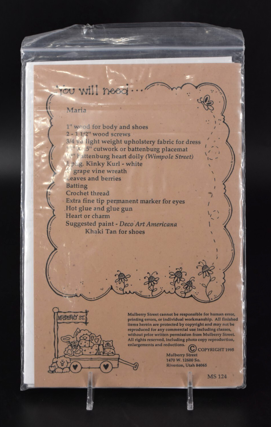 3 Primitive ANGEL Doll Patterns Mulberry Street, Sugar Camp Road UNCUT