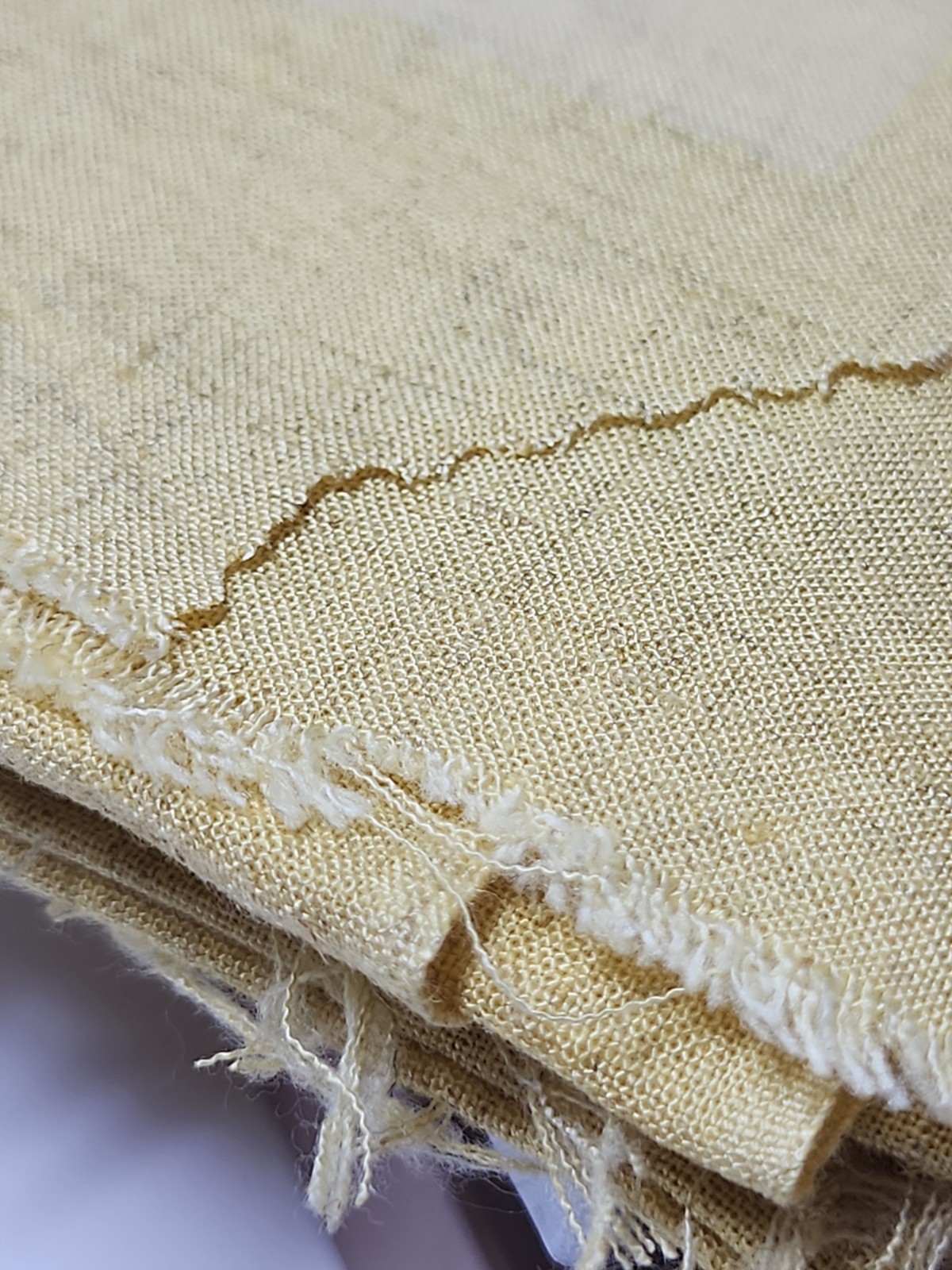 Light Yellow Linen Fabric Sewing Craft Quilting Clothing Fabric 36″ X 1yd Vtg
