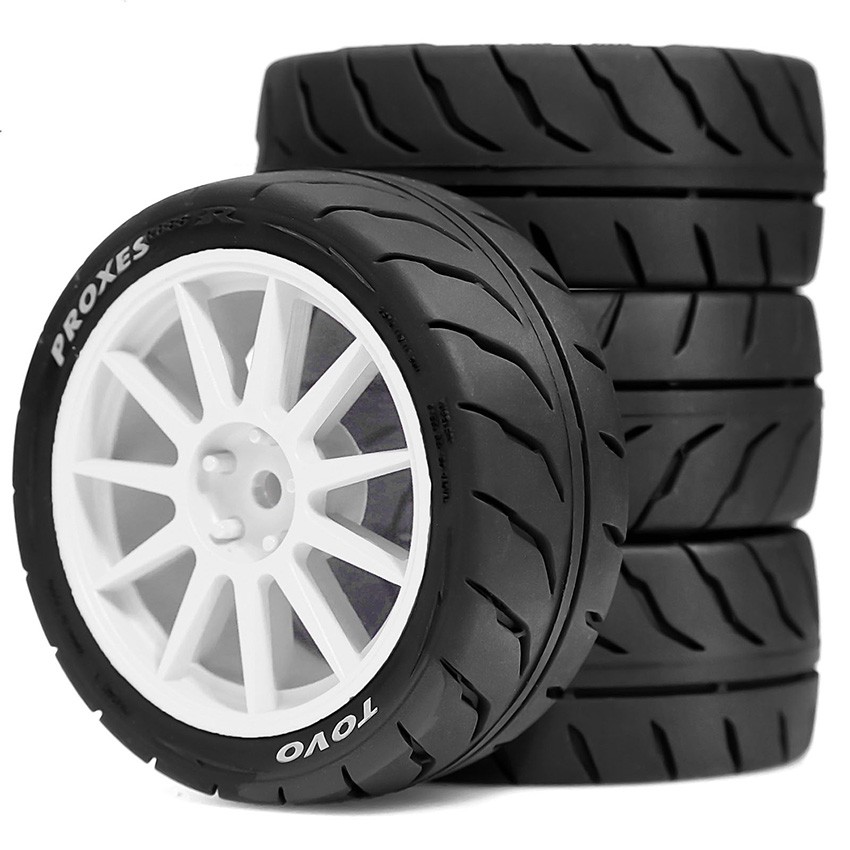 W212 Car Rally Tire Set for 1/10MST XV02 Tamiya TT01 Kyosho HPI Sakura