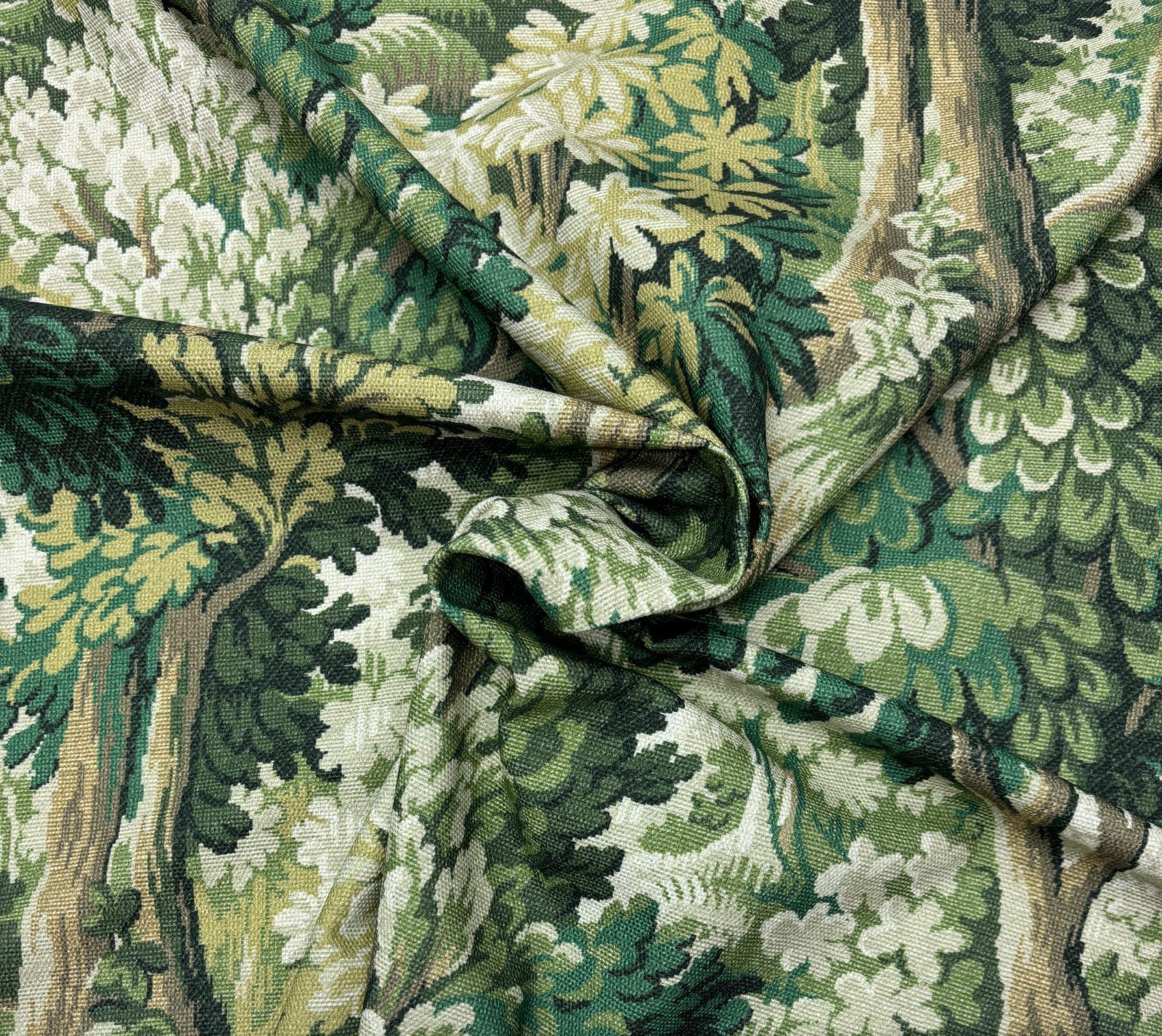 P KAUFMANN INTO THE WOODS EMERALD GREEN TREES MULTIPURPOSE FABRIC BY YARD 54″W