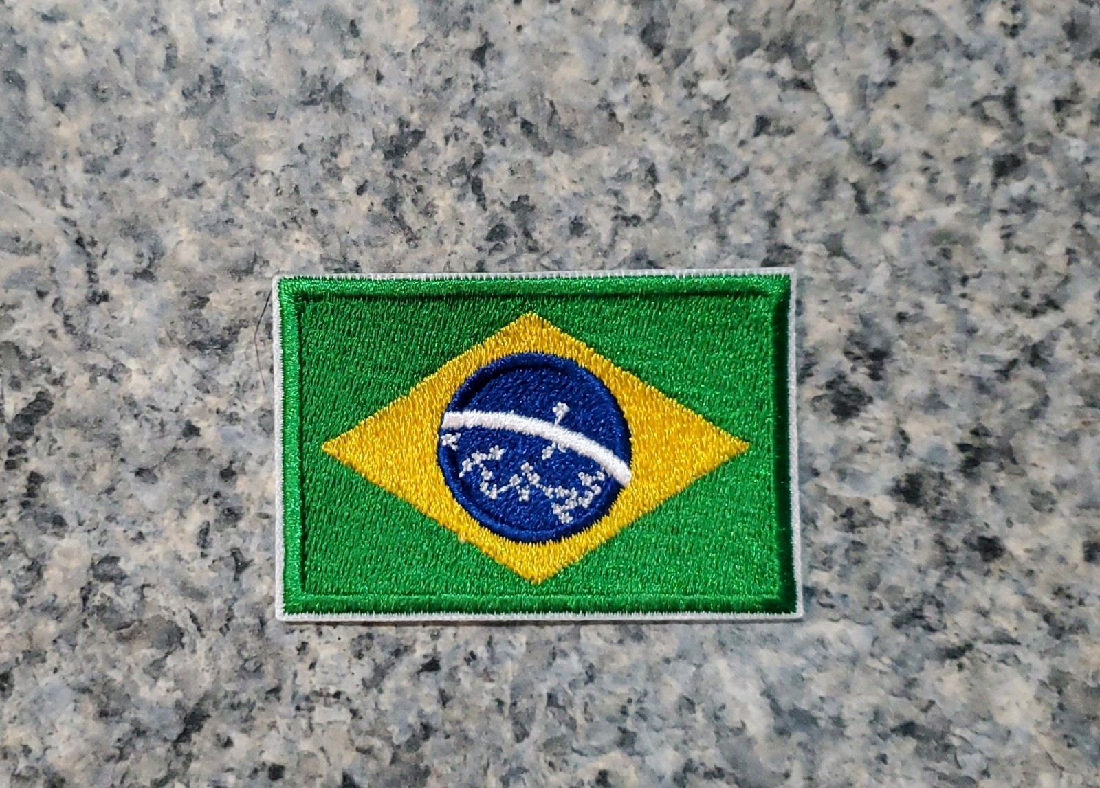 Brazil FLAG PATCH. Brazilian Embroidered. Iron-on. 2.5″x1.75″