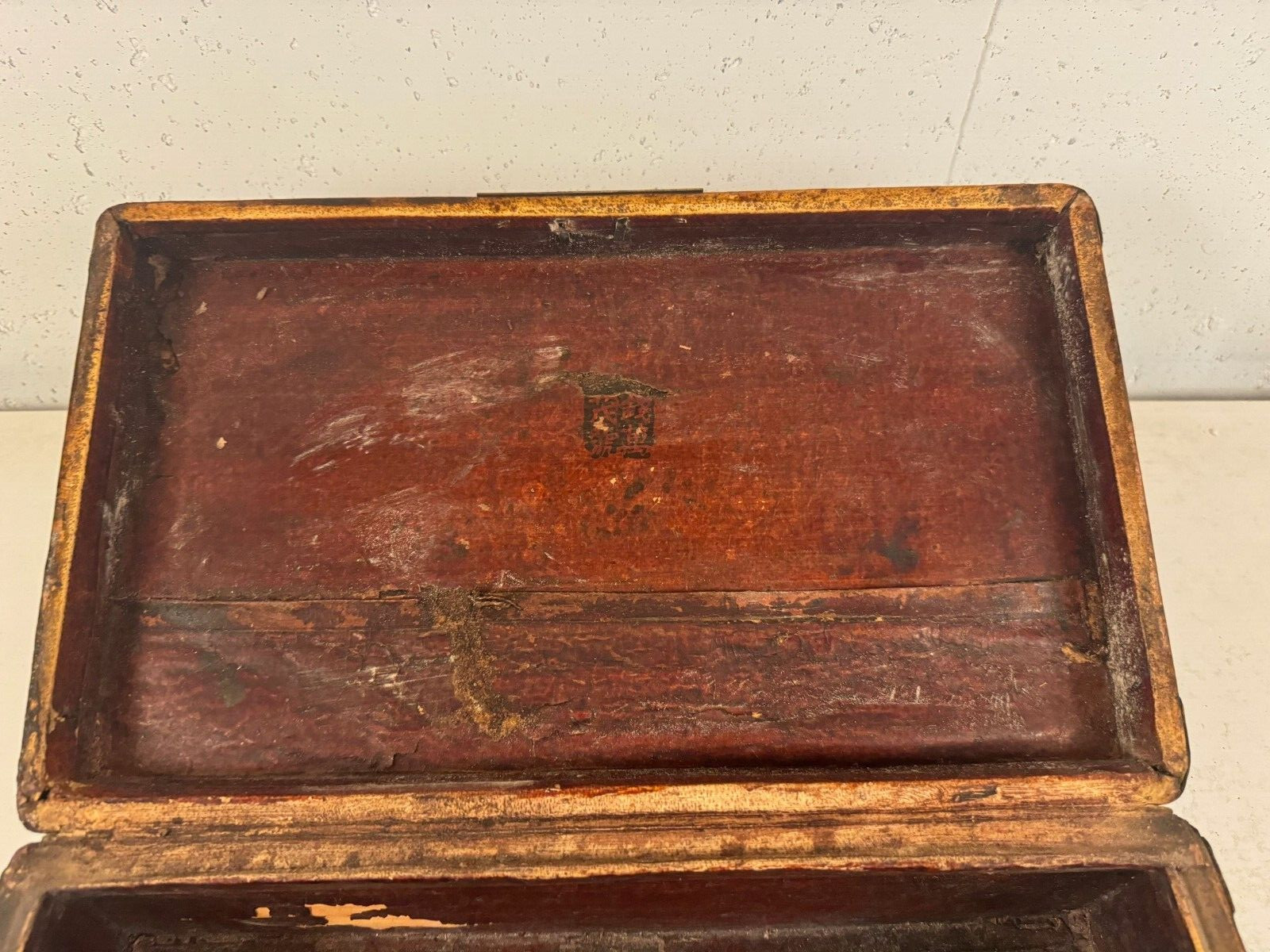 Vintage Possibly Antique Chinese Wood Rectangular Box