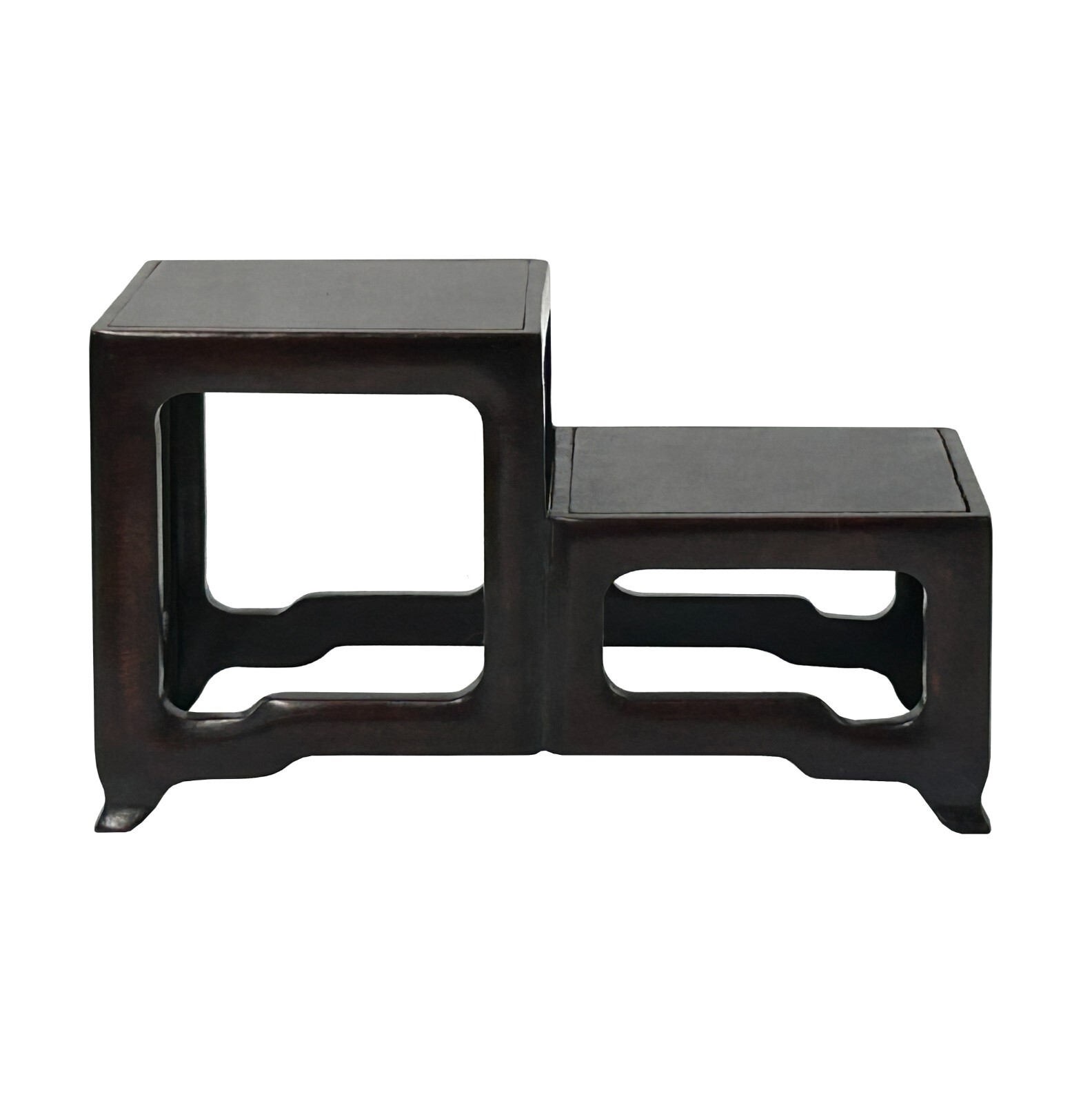 3.25″ Brown Wood Step Shape Table Top Curio Display Easel Stand st1033