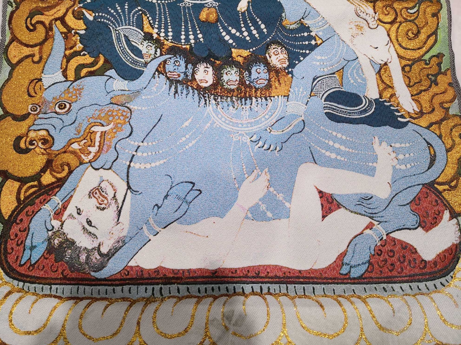36″ Tibet Tibetan Cloth Silk Buddhism Heruka Vajrabhairava Tangka Thangka Mural7